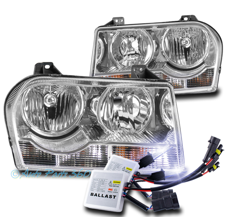FOR 0510 CHRYSLER 300 REPLACEMENT HEADLIGHT HEADLAMP LAMP CHROME +10K