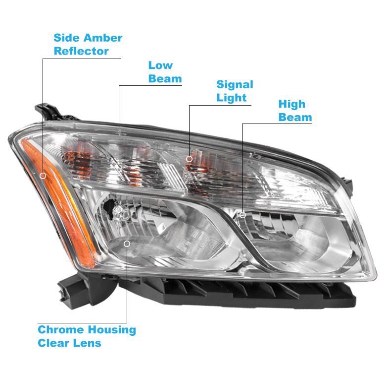 FOR 1316 CHEVY TRAX HALOGEN HEADLIGHT HEADLAMP LAMP CHROME PASSENGER
