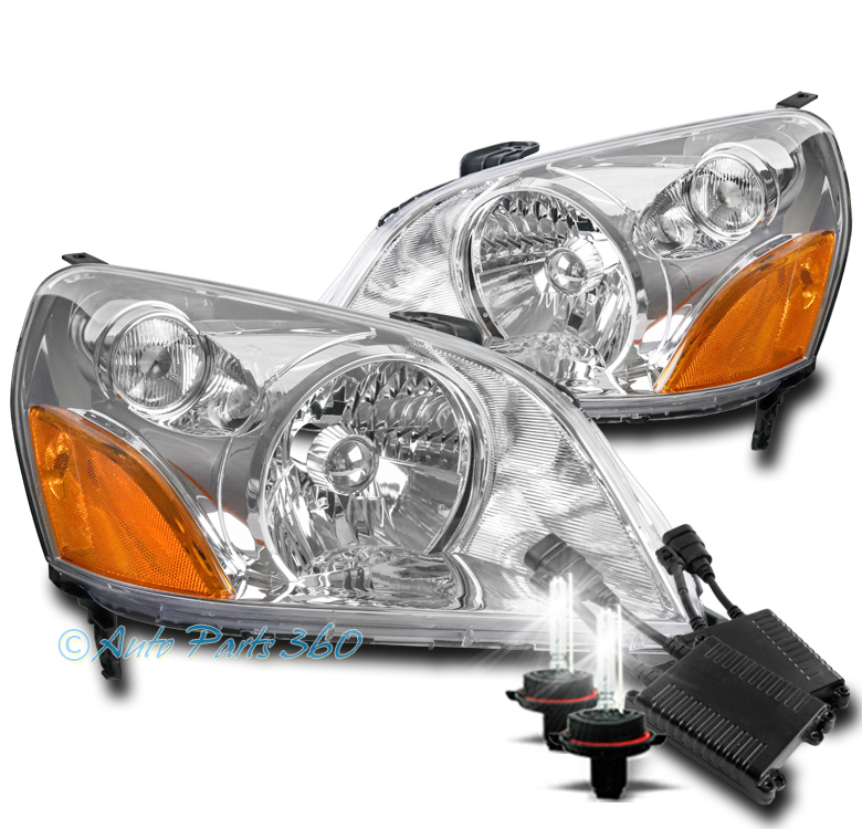 FOR 0305 HONDA PILOT REPLACEMENT HEADLIGHT HEADLAMP LAMP CHROME +50W