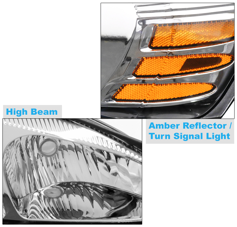 For 04-08 Pontiac Grand Prix GT GTP GXP Chrome Headlights Lamps w/LED DRL Signal | eBay 2008 Pontiac Grand Prix Headlights Not Working
