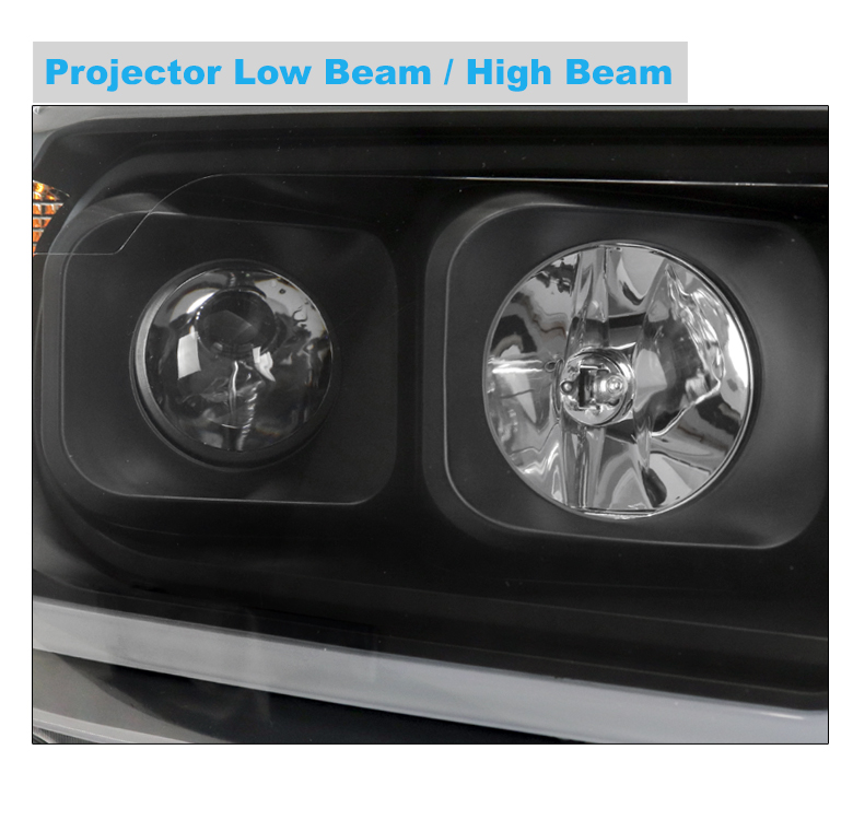 RazorMotor Black LED Projector Headlights For GMC Canyon (2015-2022) – Driver & Passenger Set - View #2