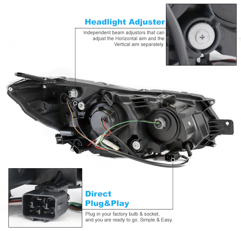For 12-15 Subaru Impreza/13-16 XV Crosstrek LED Tube Projector