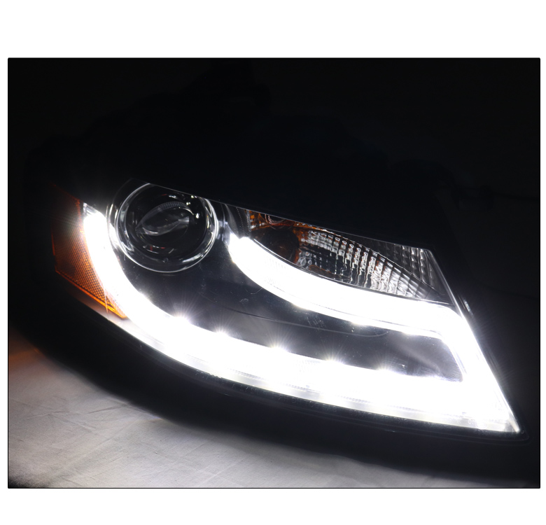 For 0912 Audi A4 B8 HID/Xenon LED Tube Black Projector Headlight Headlamp w/DRL eBay