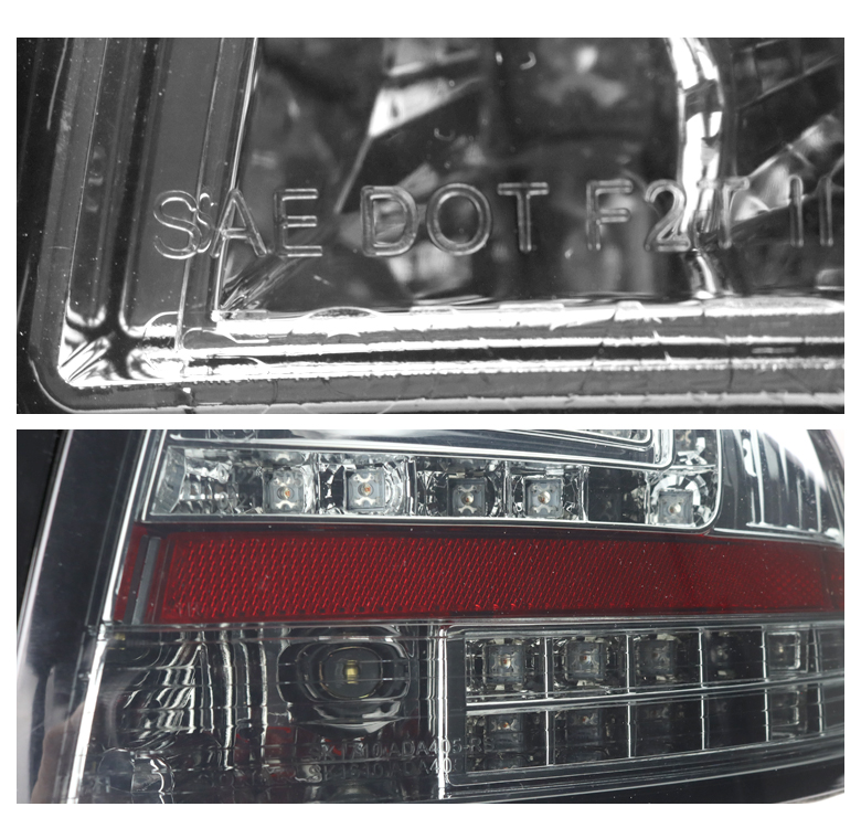 For 05-08 Audi A4 S4 RS4 B7 Sedan LED Tail Brake Light Lamp Smoke