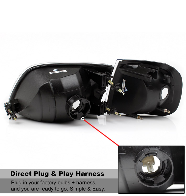 For 1997-2003 Ford F-150 / 1997-2002 Expedition Crystal Headlights with Corner Lights - Chrome