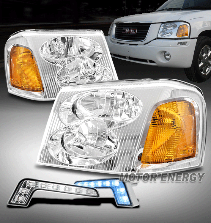 For 2002-2009 GMC Envoy Replacement Headlights Headlamps with 6.25