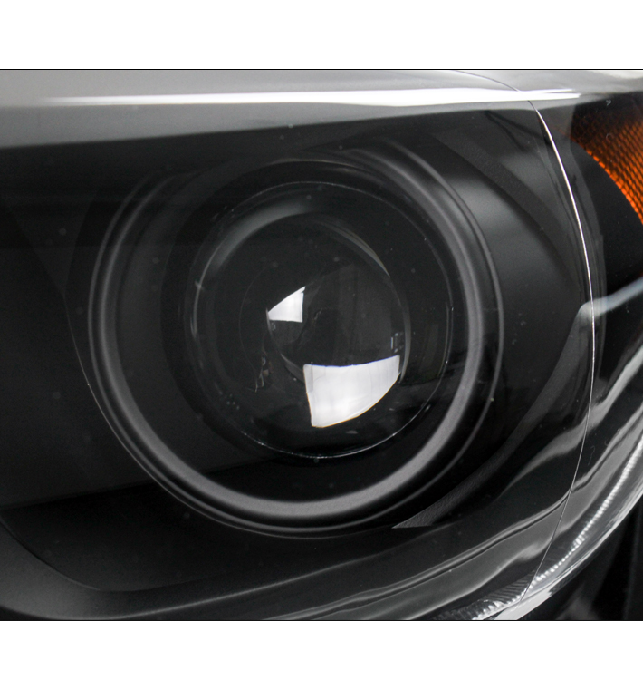 Pair Black Headlight Assembly For 2016-2018 Maxima S/SL/SV – Halogen With LED DRL – Chrome Housing