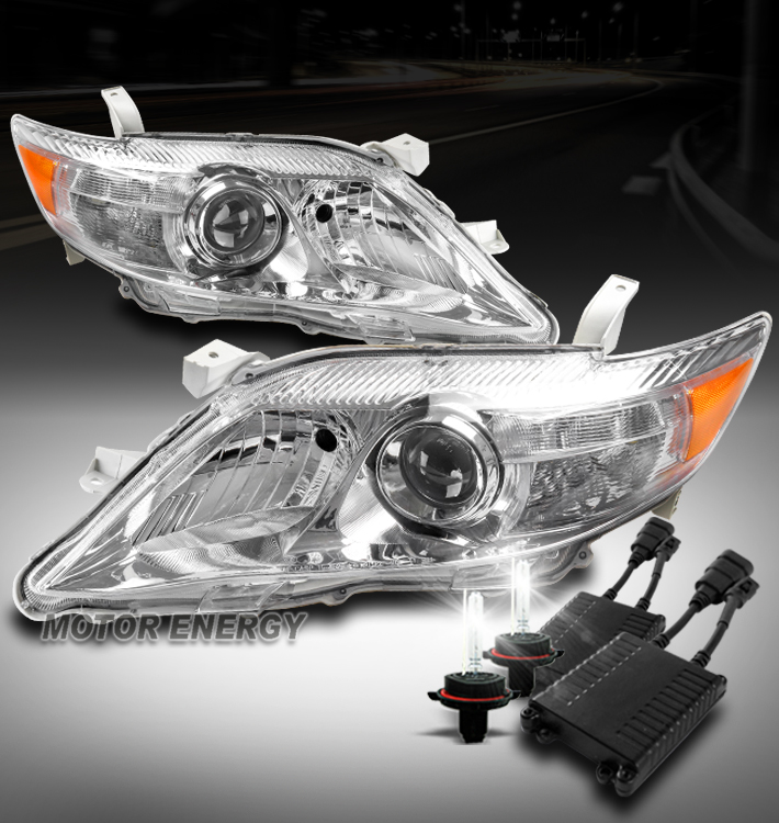 For 10-11 Toyota Camry Projector Headlight Lamp Chrome +50W 6000K HID ...