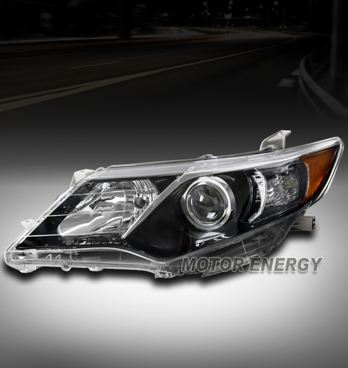 For 2012-2014 Toyota Camry Black Projector Headlight Headlamp - Driver Side