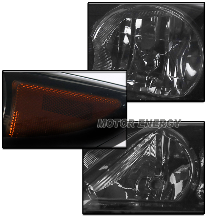 For 2011-2013 Toyota Corolla Replacement Headlights Headlamps with 50W 6000K HID Conversion Kit - Black / Smoke