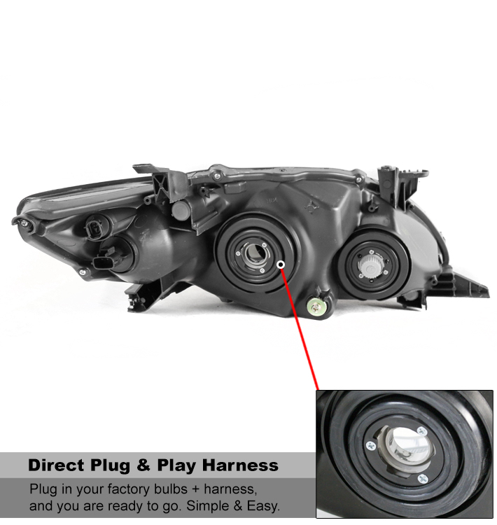 Headlights Assembly for 2011-2013 Toyota Corolla S XRS, Headlamp