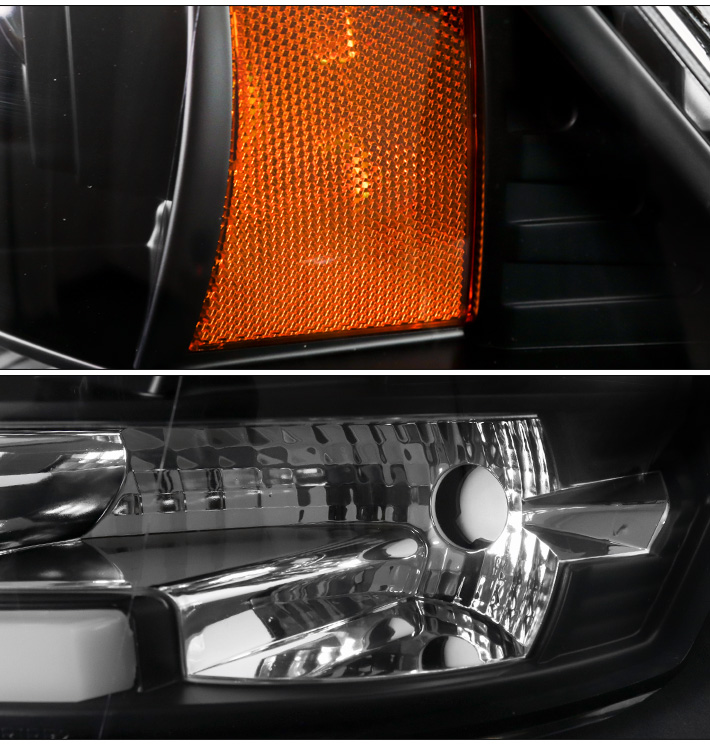 Suitable For 2009-2018 Dodge Ram 1500 / 2010-2018 2500 3500 LED Tube Switchback Signal Projector Headlights with 6.25
