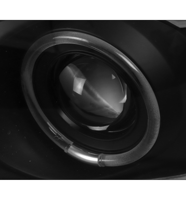For 2004-2008 Ford F-150 LED CCFL Halo Projector Headlights Headlamps - Black/Smoke
