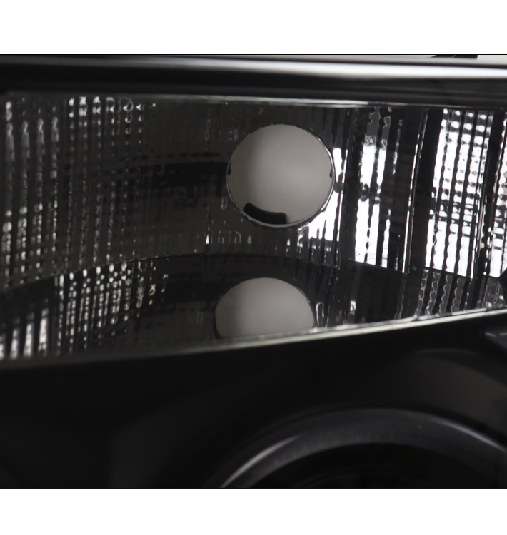 For 2004-2008 Ford F-150 LED CCFL Halo Projector Headlights Headlamps - Black/Smoke