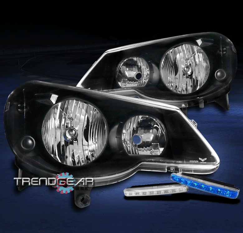 FOR 20072010 CHRYSLER SEBRING REPLACEMENT BLACK HEADLIGHTS W/BLUE LED