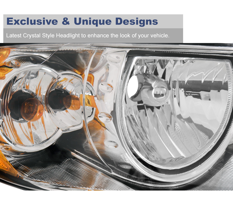 For 2005 2006 2007 Chrysler Town & Country Replacement Headlight Headlamp Chrome | eBay 2006 Chrysler Town And Country Headlight Bulb Size