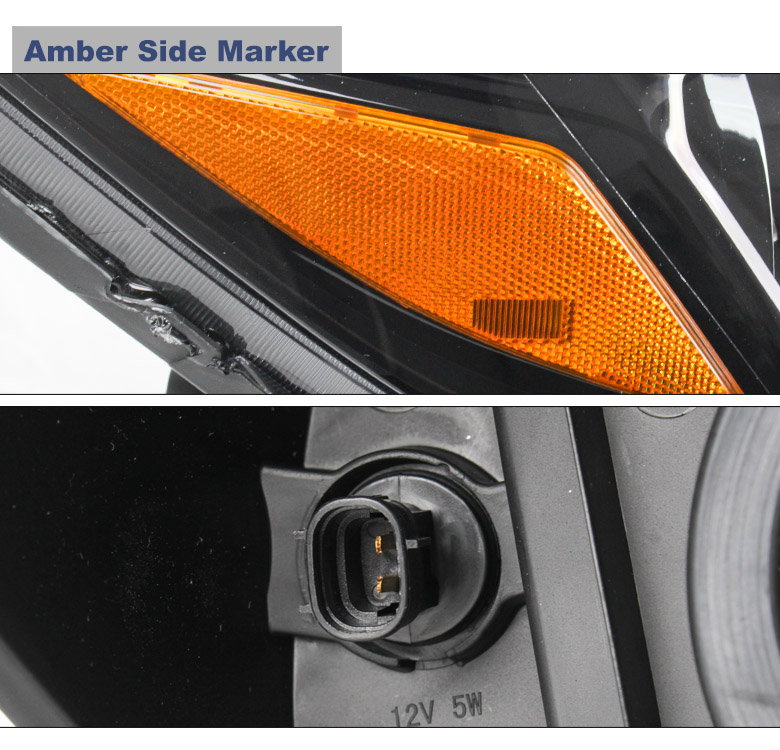 For 2021-2024 Mitsubishi Mirage BE ES LE Black Headlight