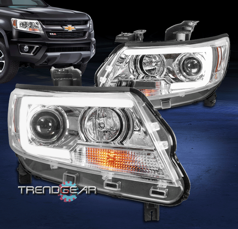 FOR 2015-2019 CHEVY COLORADO LED TUBE PROJECTOR HALOGEN HEADLIGHTS LAMPS CHROME | eBay 2019 Chevy Colorado Tail Light Bulb Size