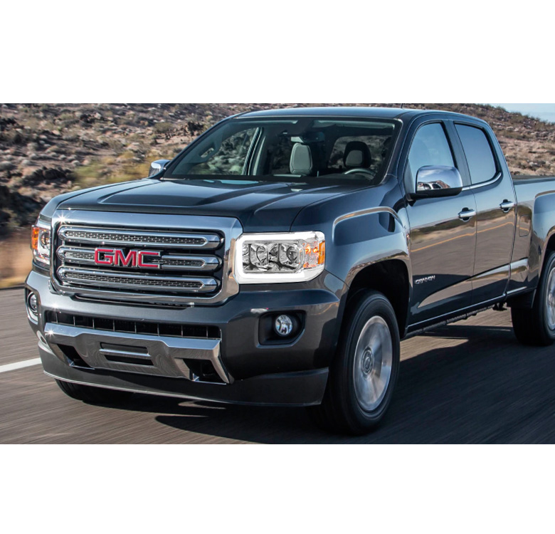 For 2015-2019 GMC Canyon Pickup LED Tube Black Projector Headlight Lamp+DRL Kit