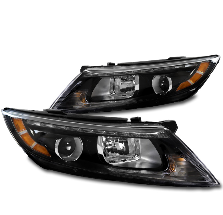 For 14-15 Kia Optima EX LX SX LED Tube Projector Headlights Headlamp Black LH+RH | eBay Led Headlight Bulbs For 2015 Kia Optima