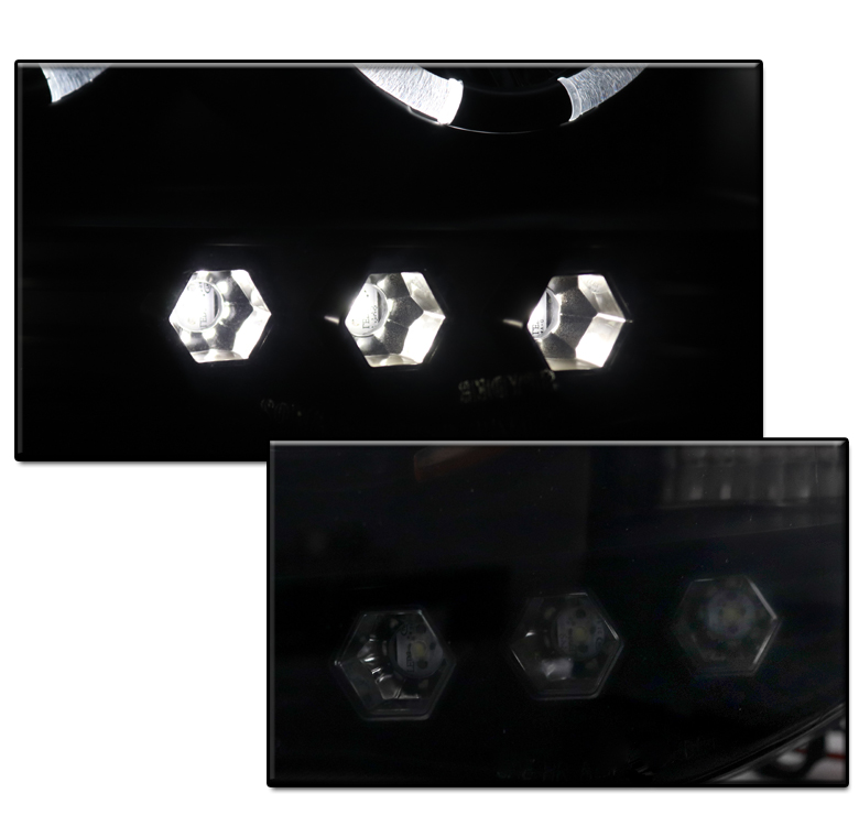 FOR 02-05 DODGE RAM 1500 HALO LED BLACK/SMOKE PROJECTOR HEADLIGHTS W/10K HID KIT