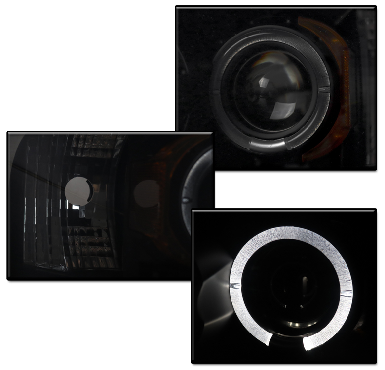 thumbnail image 2 of LED Halo Projector Headlights Pair For 2002-2005 Dodge Ram 1500 2500 3500 2 of 3