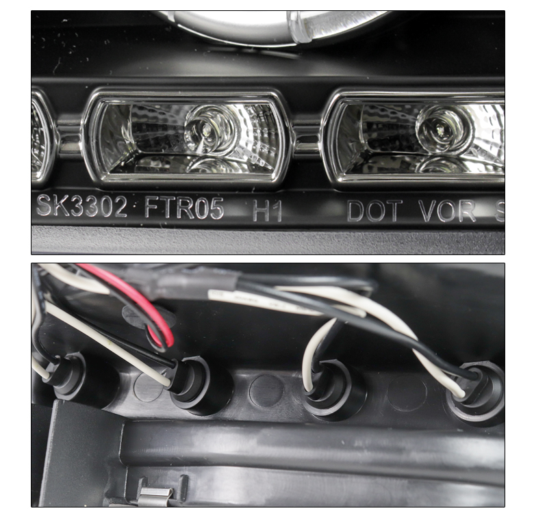 Autozensation Projector Headlights Pair For 2005-2007 Pathfinder & 2005-2008 Frontier – Halo LED